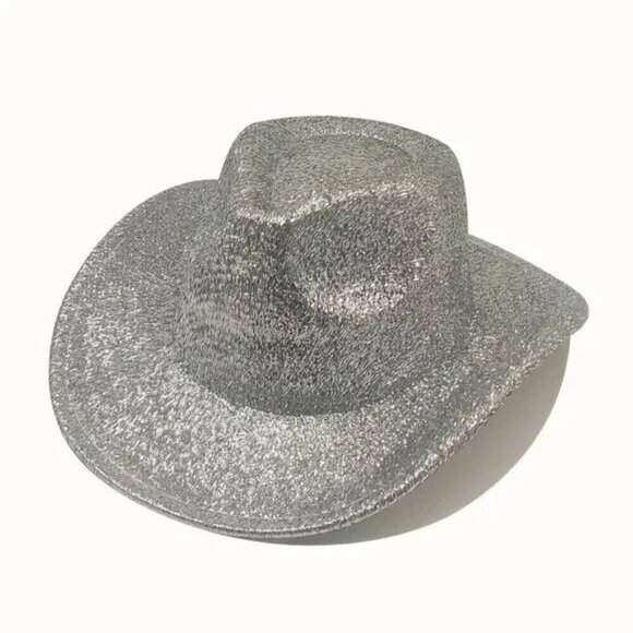 Western Sparkling Cowboy Hats (SILVERY) - Picture 1 of 2